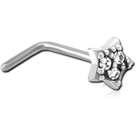 Surgical Steel Grade 316L 90 Degree Jeweled Nose Stud