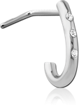 Surgical Steel Grade 316L 90 Degree Jeweled Wrap Around Nose Stud