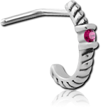 Surgical Steel Grade 316L 90 Degree Jeweled Wrap Around Nose Stud