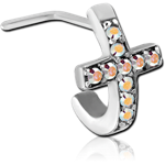 Surgical Steel Grade 316L 90 Degree Jeweled Wrap Around Nose Stud