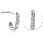 Surgical Steel Grade 316L 90 Degree Jeweled Wrap Around Nose Stud