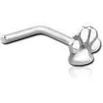 Surgical Steel Grade 316L 90 Degree Nose Stud - Paw