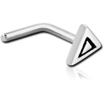 Surgical Steel Grade 316L 90 Degree Nose Stud-Triangle