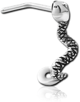 Surgical Steel Grade 316L 90 Degree Wrap Around Nose Stud - Snake