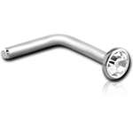 Sterile Surgical Steel Grade 316L Jeweled Curved Nose Stud