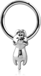 Sterile Surgical Steel Grade 316L Ball Closure Ring with Attachment - Cat