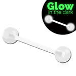 Sterile Bioflex® Barbell with UV Acrylic Glow in the Dark Ball