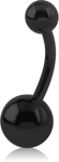 BLACK PVD COATED TITANIUM ALLOY NAVEL BANANA