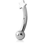 Surgical Steel Grade 316L Star Fancy Micro Curved Barbell