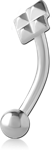 Surgical Steel Grade 316L Jeweled Curved Micro Barbell