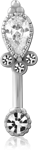 Surgical Steel Grade 316L Jeweled Curved Micro Barbell
