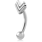 Surgical Steel Grade 316L Fancy Curved Micro Barbell