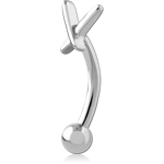 Surgical Steel Grade 316L Fancy Curved Micro Barbell