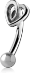 Surgical Steel Grade 316L Fancy Micro Curved Barbell - Heart