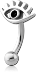 Surgical Steel Grade 316L Fancy Micro Curved Barbell - Eye
