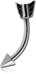 Surgical Steel Grade 316L Fancy Micro Curved Barbell - Arrow