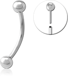 TITANIUM ALLOY THREADLESS CURVED BARBELL