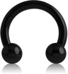 BLACK PVD COATED TITANIUM ALLOY MICRO CIRCULAR BARBELL