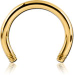 GOLD PVD COATED TITANIUM ALLOY CIRCULAR BARBELL PIN
