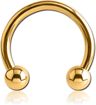 Sterile Gold PVD Coated Surgical Steel Grade 316L Circular Barbell