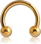 Sterile Gold PVD Coated Surgical Steel Grade 316L Micro Circular Barbell