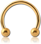Sterile Gold PVD Coated Titanium Alloy Micro Circular Barbell