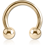 Zircon Gold PVD Coated Surgical Steel Grade 316L Circular Barbell