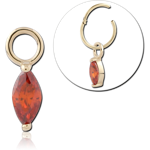 14 KARAT GOLD YELLOW JEWELED CHARM