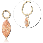 14 KARAT GOLD YELLOW JEWELED CHARM