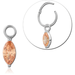 14 KARAT GOLD WHITE JEWELED CHARM