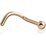 14 Karat Gold Yellow Curved Nose Stud