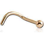 18 Karat Gold Yellow Curved Nose Stud