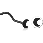 Black PVD Coated Surgical Steel Grade 316L Curved Nose Stud