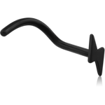 Black PVD Coated Surgical Steel Grade 316L Curved Nose Stud