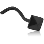 Black PVD Coated Surgical Steel Grade 316L Curved Nose Stud