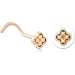 Gold PVD 18K Coated Surgical Steel Grade 316L Curved Nose Stud