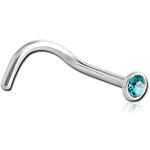 Surgical Steel Grade 316L Optima Crystal Curved Nose Stud