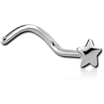 Surgical Steel Grade 316L Star Curved Nose Stud