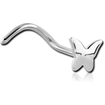 Surgical Steel Grade 316L Butterfly Curved Nose Stud
