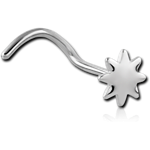 Surgical Steel Grade 316L Sun Curved Nose Stud