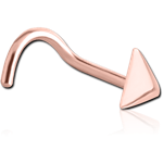 Rose Gold PVD Coated Surgical Steel Grade 316L Curved Nose Stud