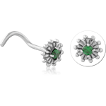 Surgical Steel Grade 316L Curved Jeweled Nose Stud