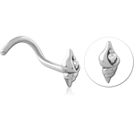 Surgical Steel Grade 316L Curved Jeweled Nose Stud