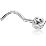 Surgical Steel Grade 316L Curved Jeweled Nose Stud