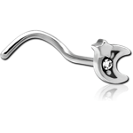 Surgical Steel Grade 316L Curved Jeweled Nose Stud
