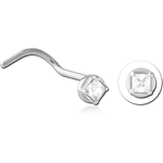 Surgical Steel Grade 316L Curved Jeweled Nose Stud