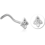 Surgical Steel Grade 316L Curved Jeweled Nose Stud