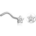 Surgical Steel Grade 316L Curved Jeweled Nose Stud