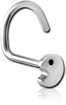 Surgical Steel Grade 316L Large Curve Nose Stud-Laugh