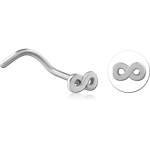 Surgical Steel Grade 316L Curved Nose Stud - Infinity